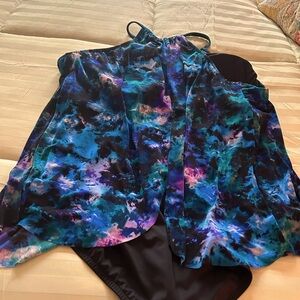 Women’s high neck thin strap swimsuit. Worn once (seriously!).